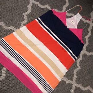 Mini multi color striped dress